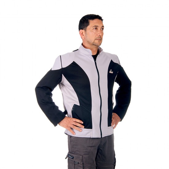 "Optimal" mesh motorcycle jacket containing Aramid  + Dry Fit grey & black