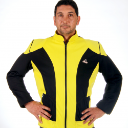 "Optimal" mesh  motorcycle jacket containing Aramid + DRy Fit  - black yellow