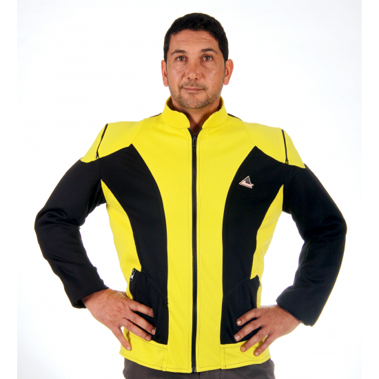 "Optimal" mesh  motorcycle jacket containing Aramid + DRy Fit  - black yellow