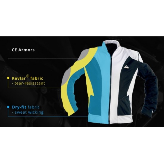 "Optimal 2" mesh grey black  motorcycle  jacket Aramid  + Dry fit