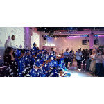 kinder  garten and elemantry school gowns and hats 