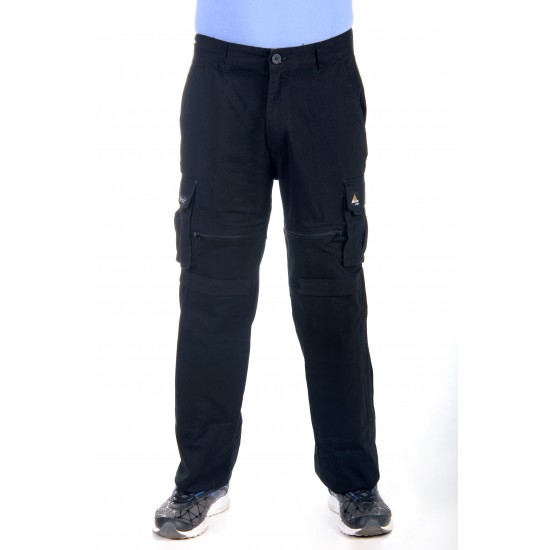 Motorcycle cargo riding pants black