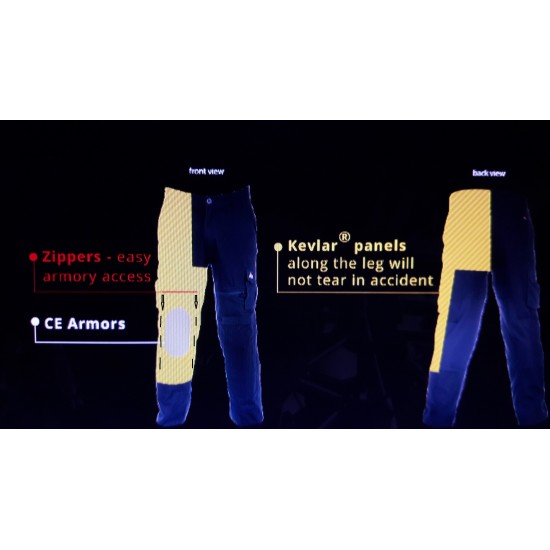 Motorcycle bike jeans Aramid reinforced black