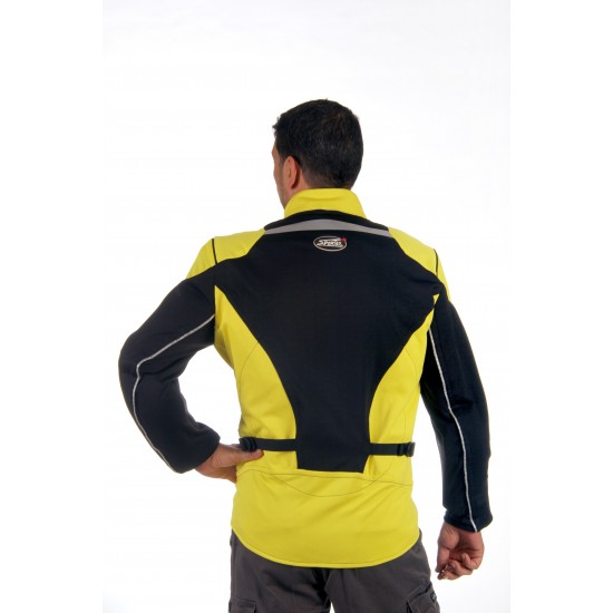 "Optimal" mesh  motorcycle jacket containing Aramid + DRy Fit  - black yellow
