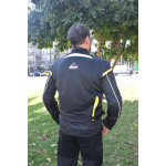 "Optimal 2 "black yellow mesh motorcycle jacket Dry Fit + Aramid