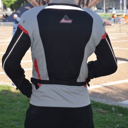 big size mesh motorcycle  jacket  grey black red with Dry Fit +Aramid  sizes 4XL -8XL