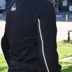 Optimal 2 black mesh motorcycle  jacket with Dry Fit &Aramid reinforced 